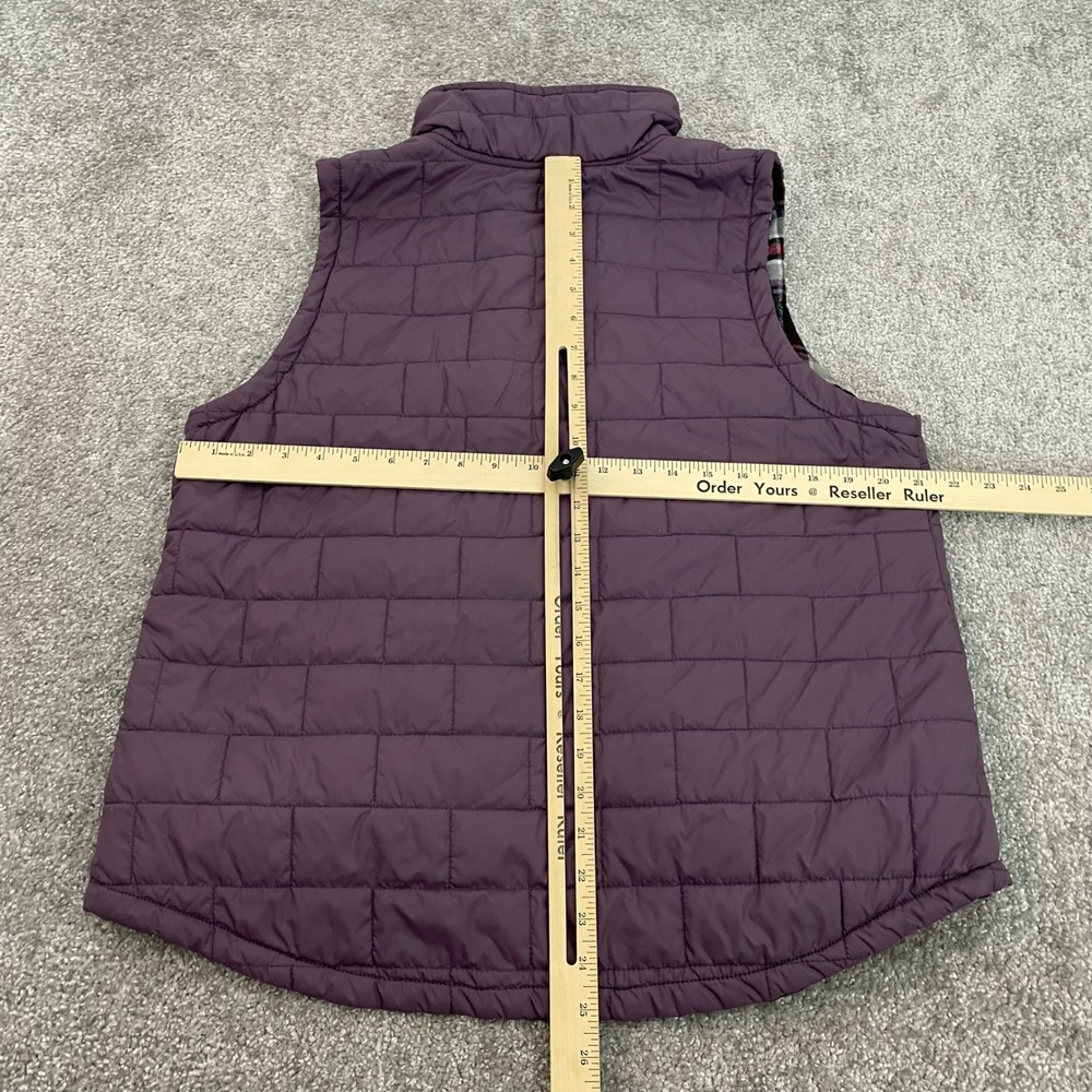 Carhartt Reversible Vest Womens Large Quilted Insulated Plaid Amoret Purple - Picture 9 of 10